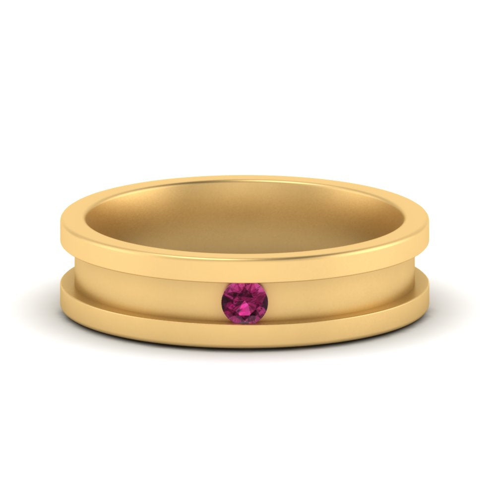 Single Stone Mens Promise Ring