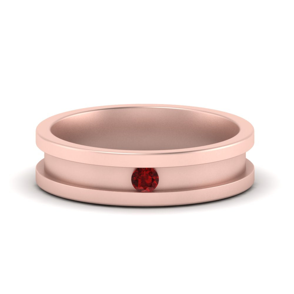 Single Stone Mens Promise Ring
