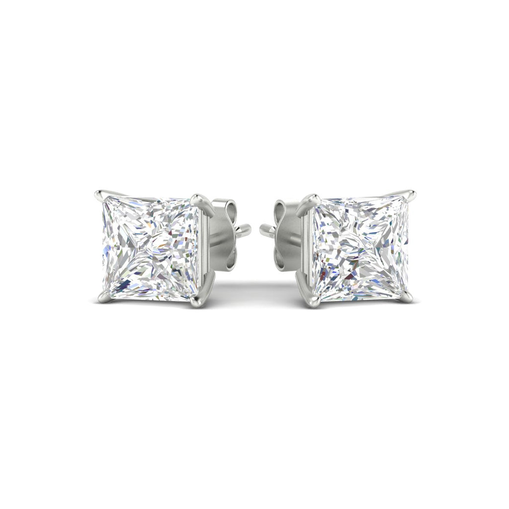 Princess Cut Diamond Solitaire Stud Earrings [IGI Certified]
