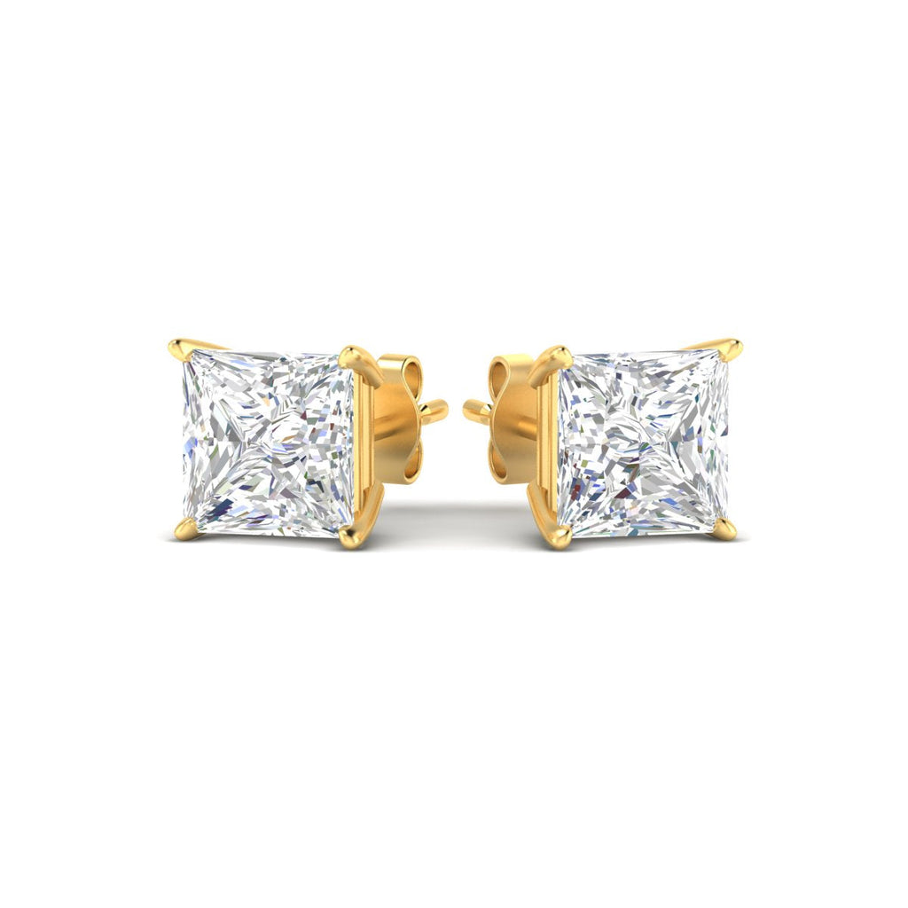 Princess Cut Diamond Solitaire Stud Earrings [IGI Certified]