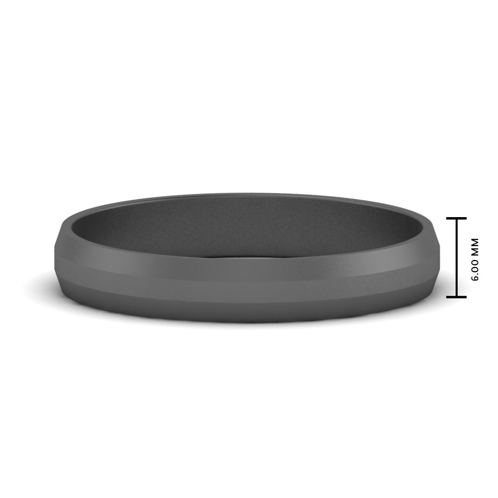 4 mm Wedding Band Beveled Edge Matte