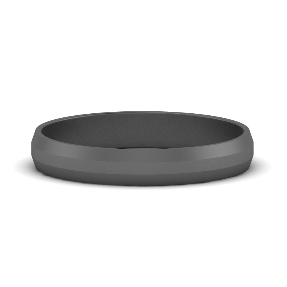 4 mm Wedding Band Beveled Edge Matte