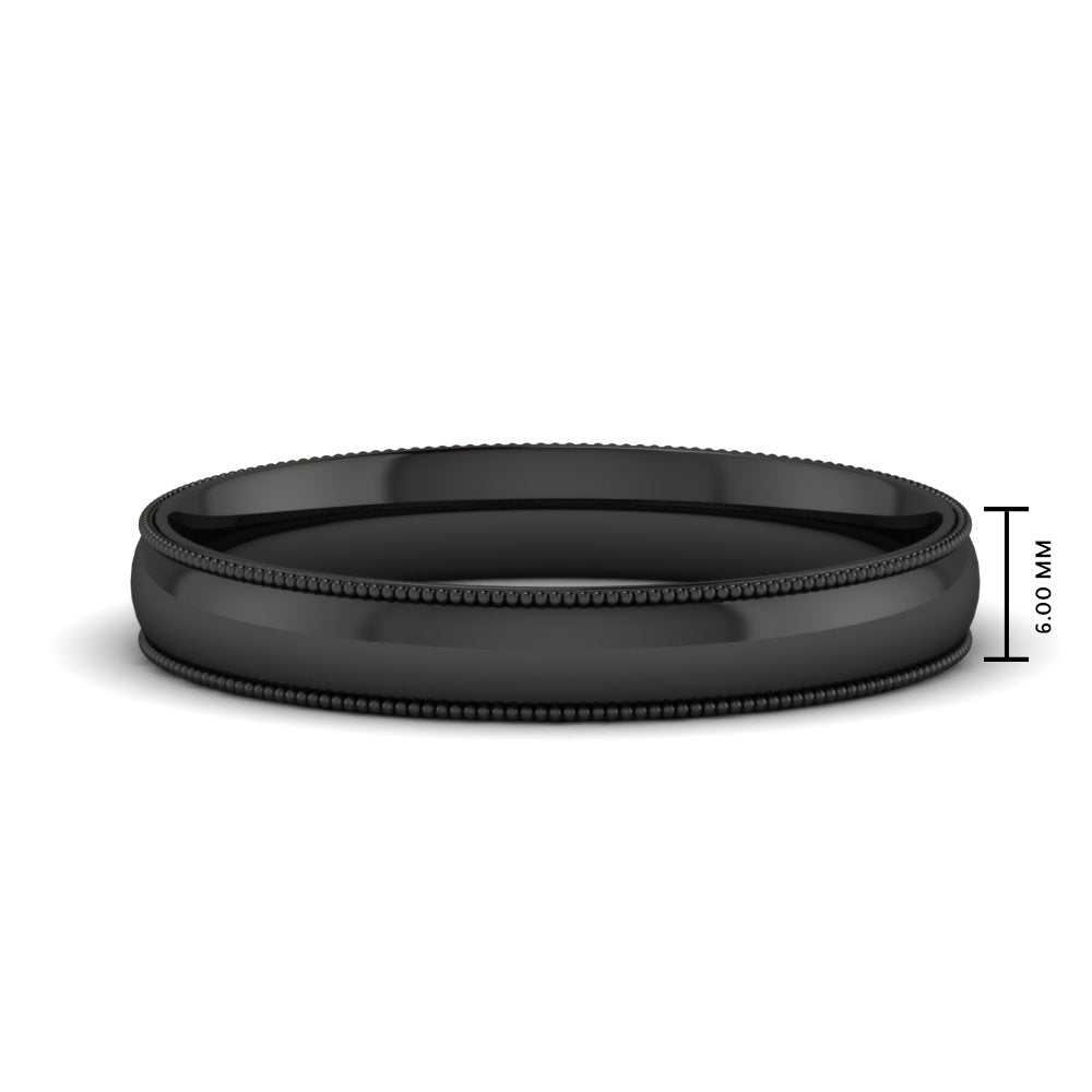 4 mm Comfort Fit Wedding Band Milgrain Edge