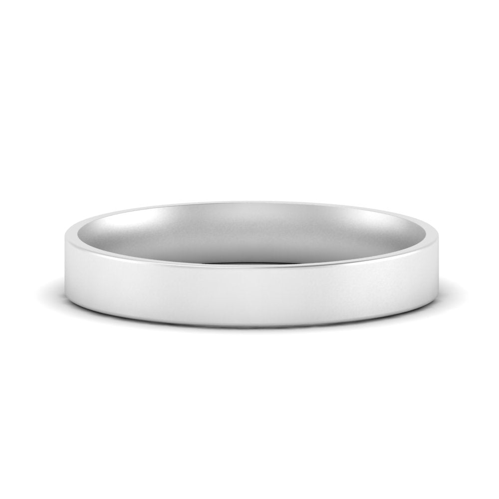 Light Weight Flat 4 mm Mens Wedding Band