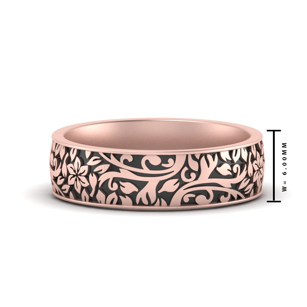 6 mm Mens Nature Inspired Comfort Fit Band