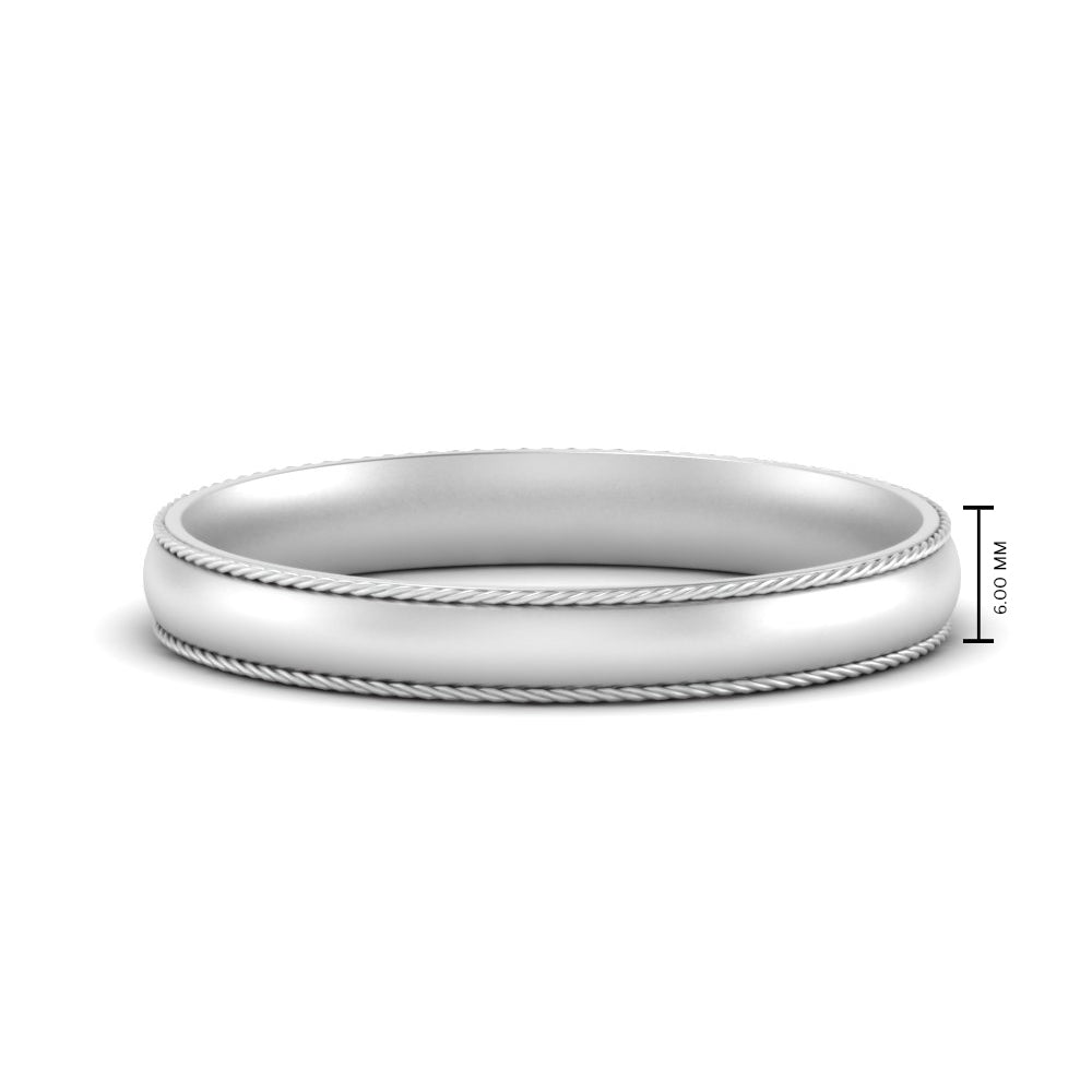 Rope Design Comfort Fit Mens Band