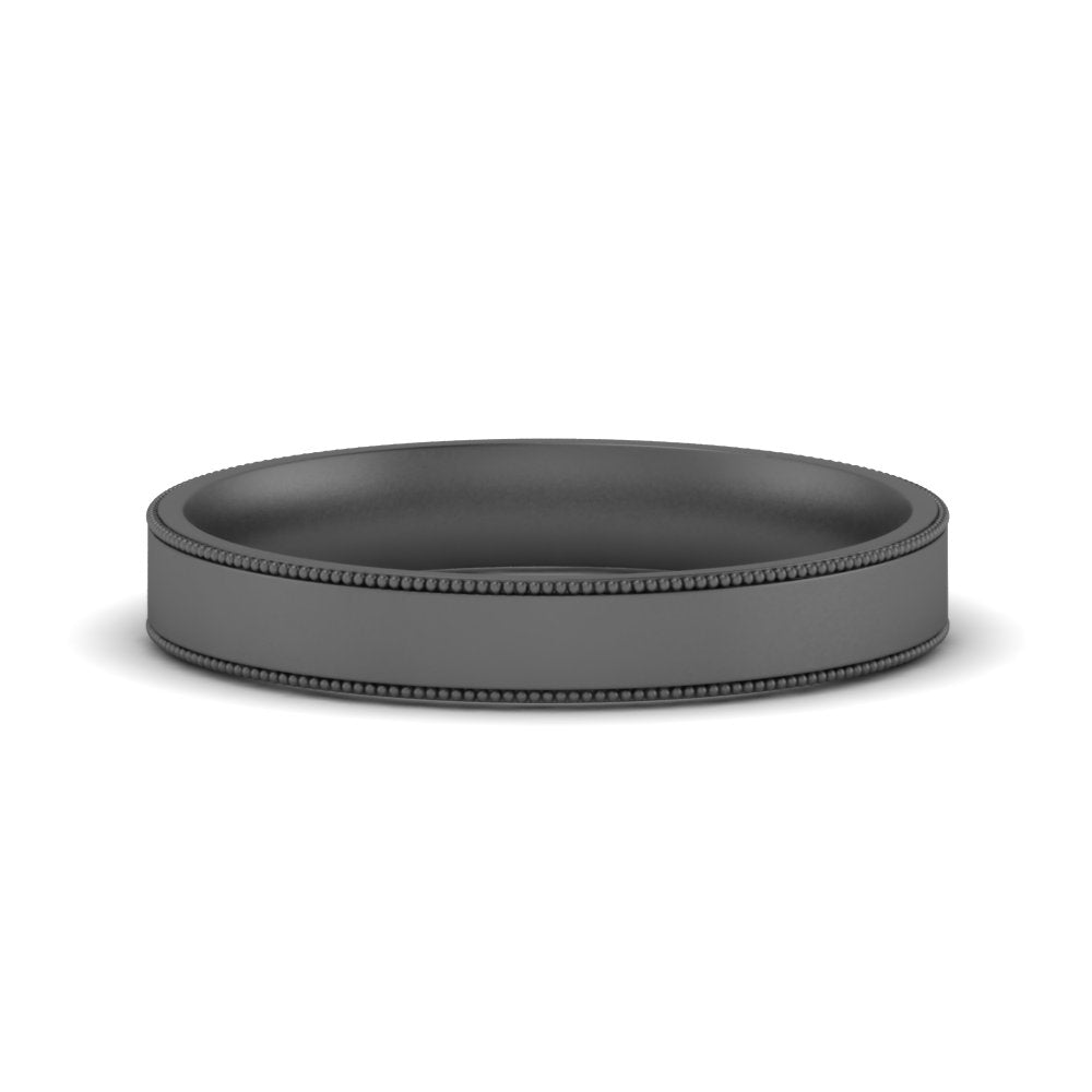 4 mm Stepped Edge Comfort Fit Flat Mens Band