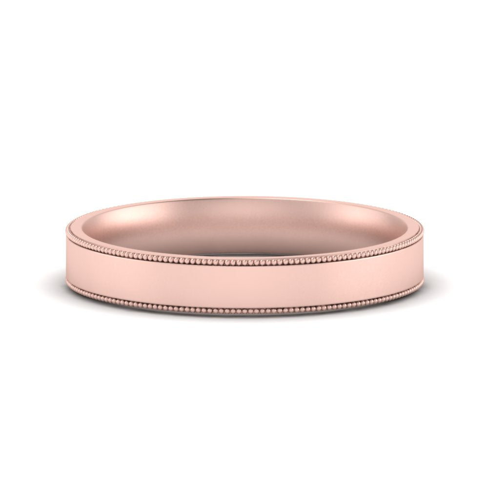 4 mm Stepped Edge Comfort Fit Flat Mens Band