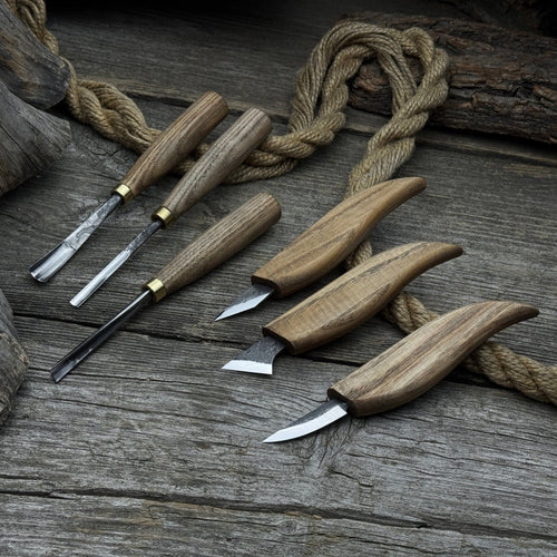 6-Piece Carving Knife, Chisel & Gouge Set | Tool Sets | Wiccan Center