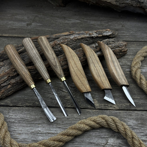 6-Piece Carving Knife, Chisel & Gouge Set | Tool Sets | Wiccan Center