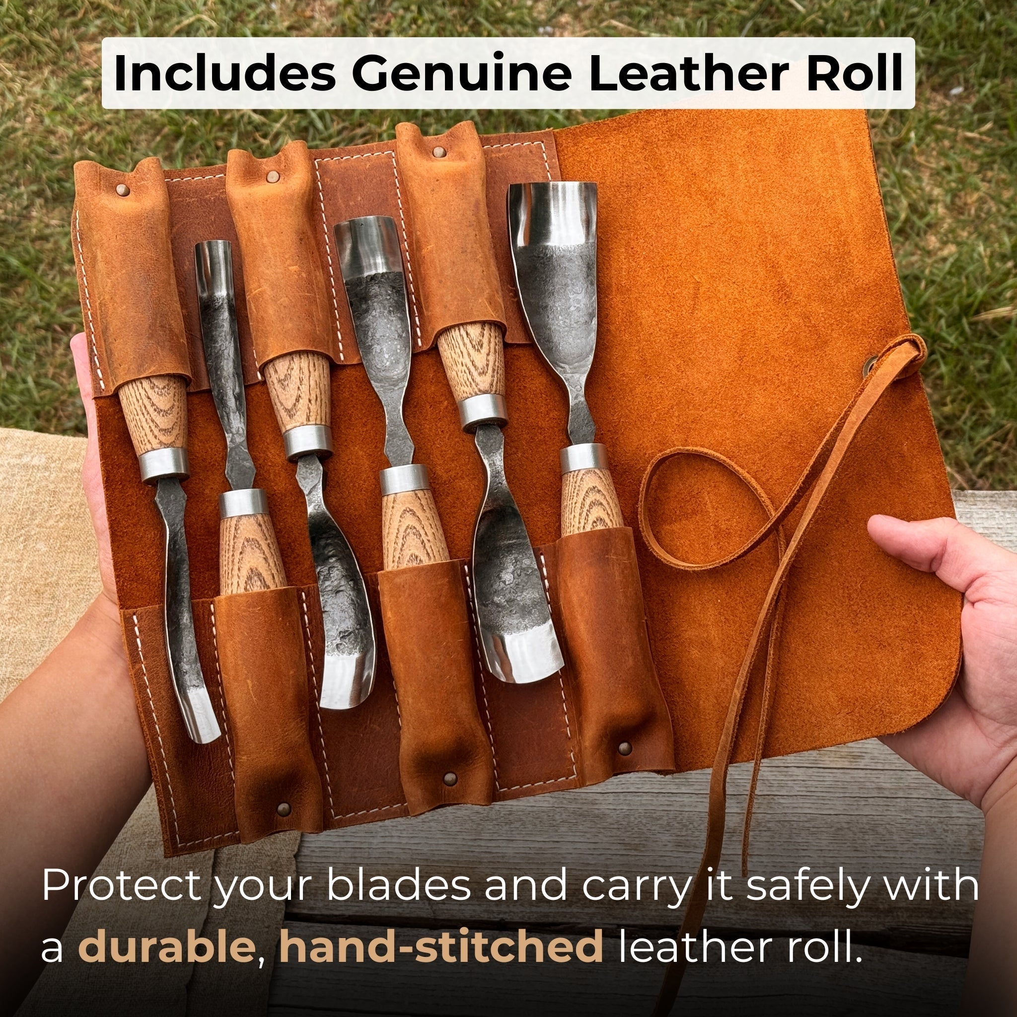 6-Piece Long Bent Gouge Set | Tool Sets | Wiccan Center