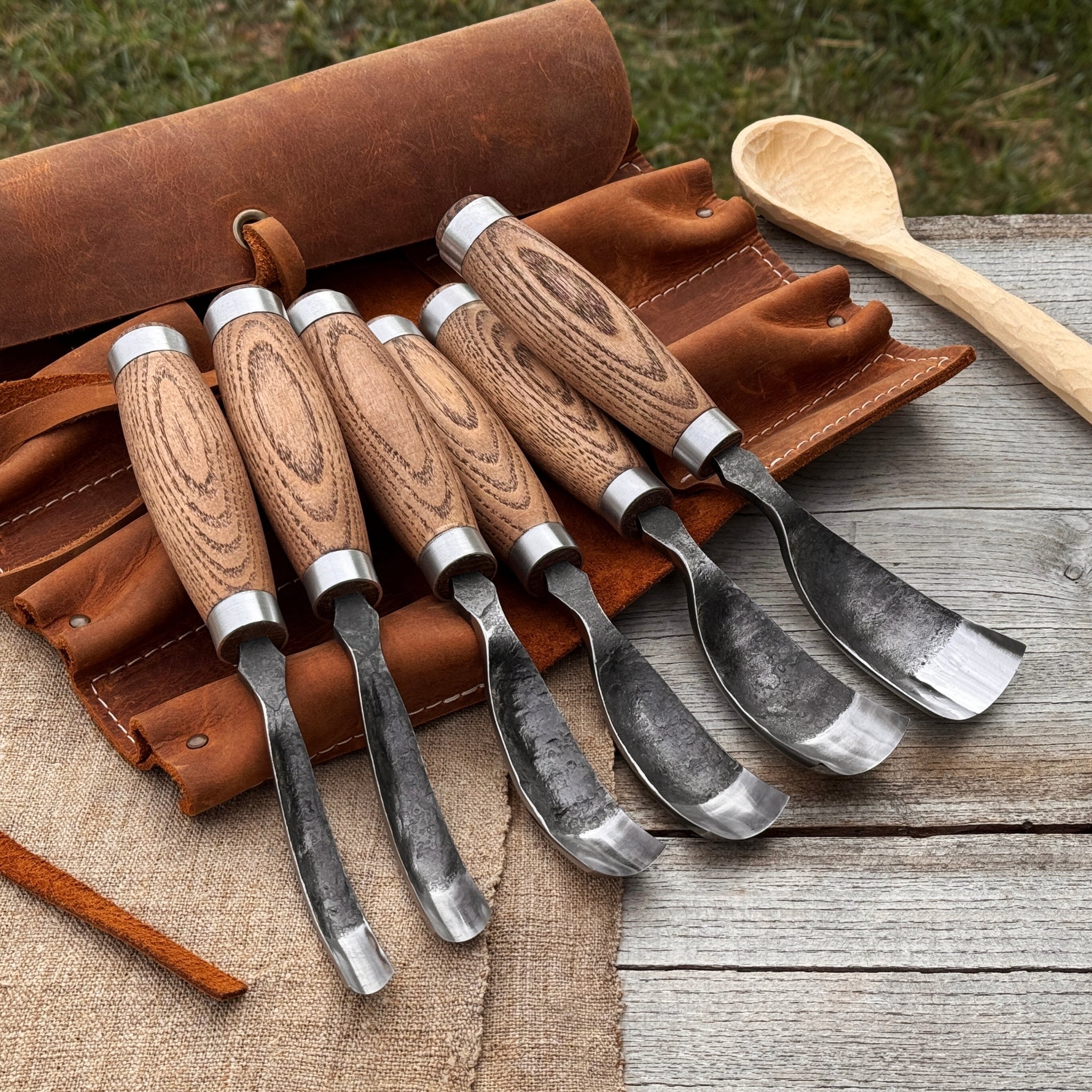 6-Piece Long Bent Gouge Set | Tool Sets | Wiccan Center