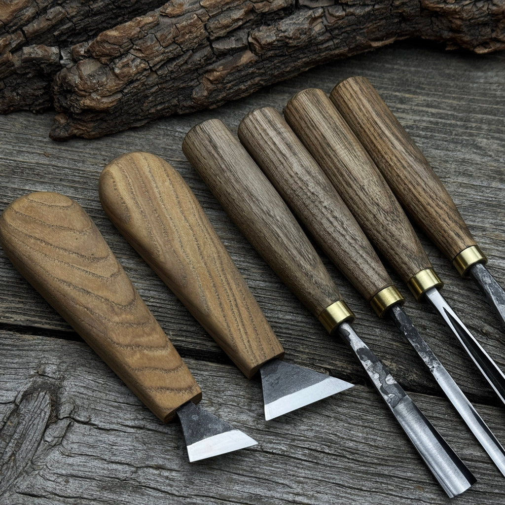 6-Piece Wood Carving Tool Set – Knives, Gouges & Chisels for Detail Work | Tool Sets | Wiccan Center