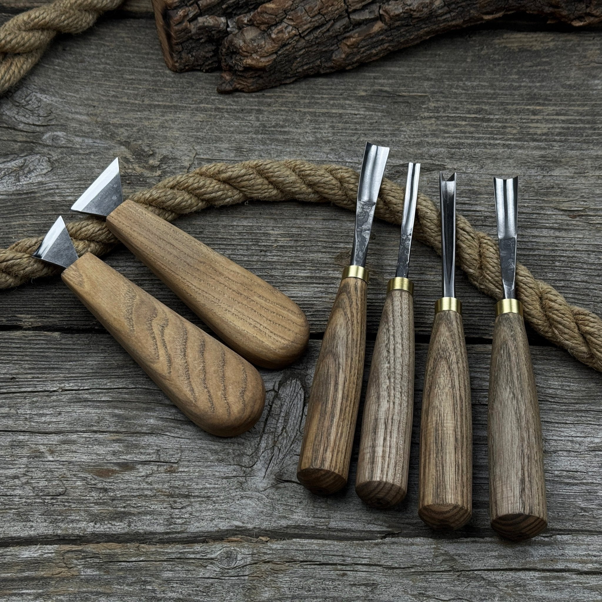 6-Piece Wood Carving Tool Set – Knives, Gouges & Chisels for Detail Work | Tool Sets | Wiccan Center