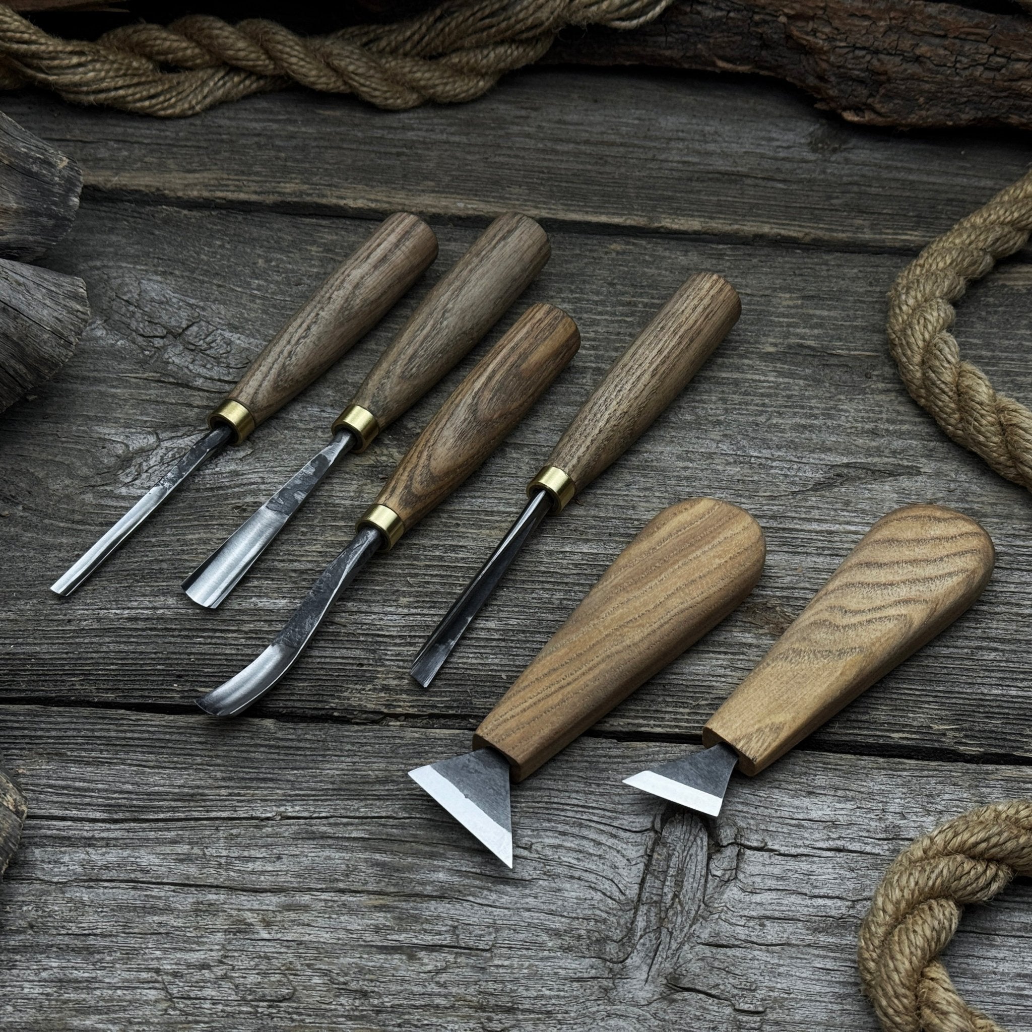 6-Piece Wood Carving Tool Set – Knives, Gouges & Chisels for Detail Work | Tool Sets | Wiccan Center