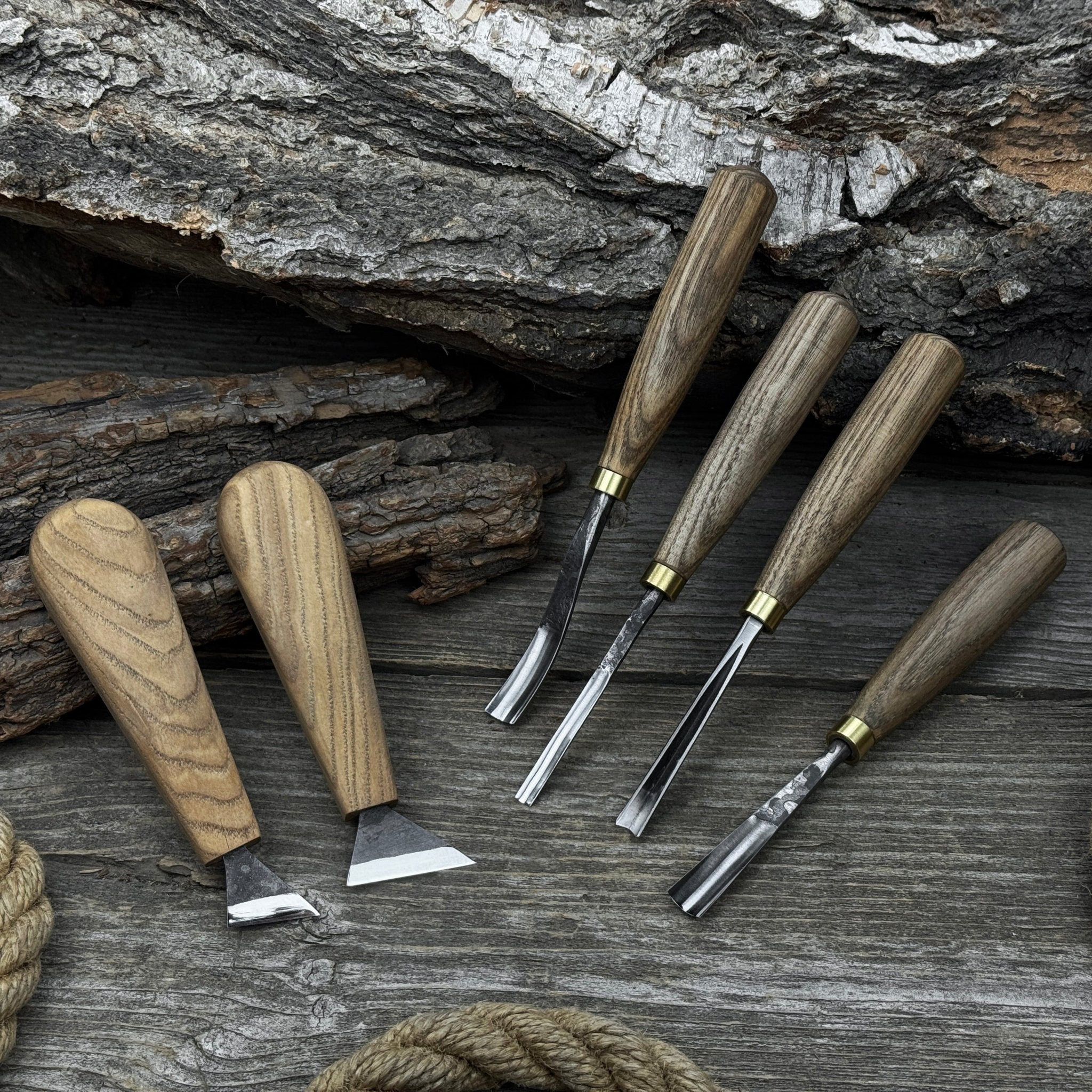 6-Piece Wood Carving Tool Set – Knives, Gouges & Chisels for Detail Work | Tool Sets | Wiccan Center