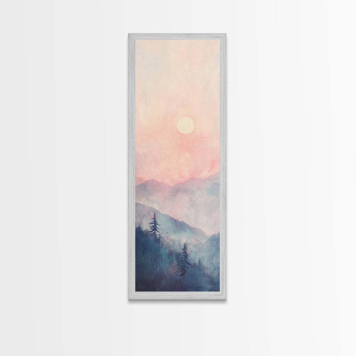 Sunset Over the Blue Ridge Mountains, Framed Canvas Print, Blue Ridge Mountains Painting, Home Decor, Ready To Hang Art, Mountain Painting | | Wiccan Center