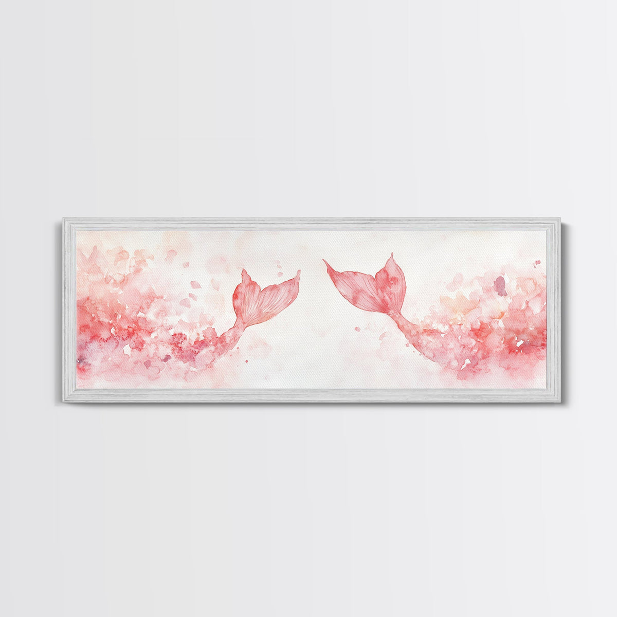 Mermaid Tail Canvas Print Whimsical Light Pink Wall Art Nautical Artwork Cottagecore Bedroom Decor Gift Idea For Her | | Wiccan Center