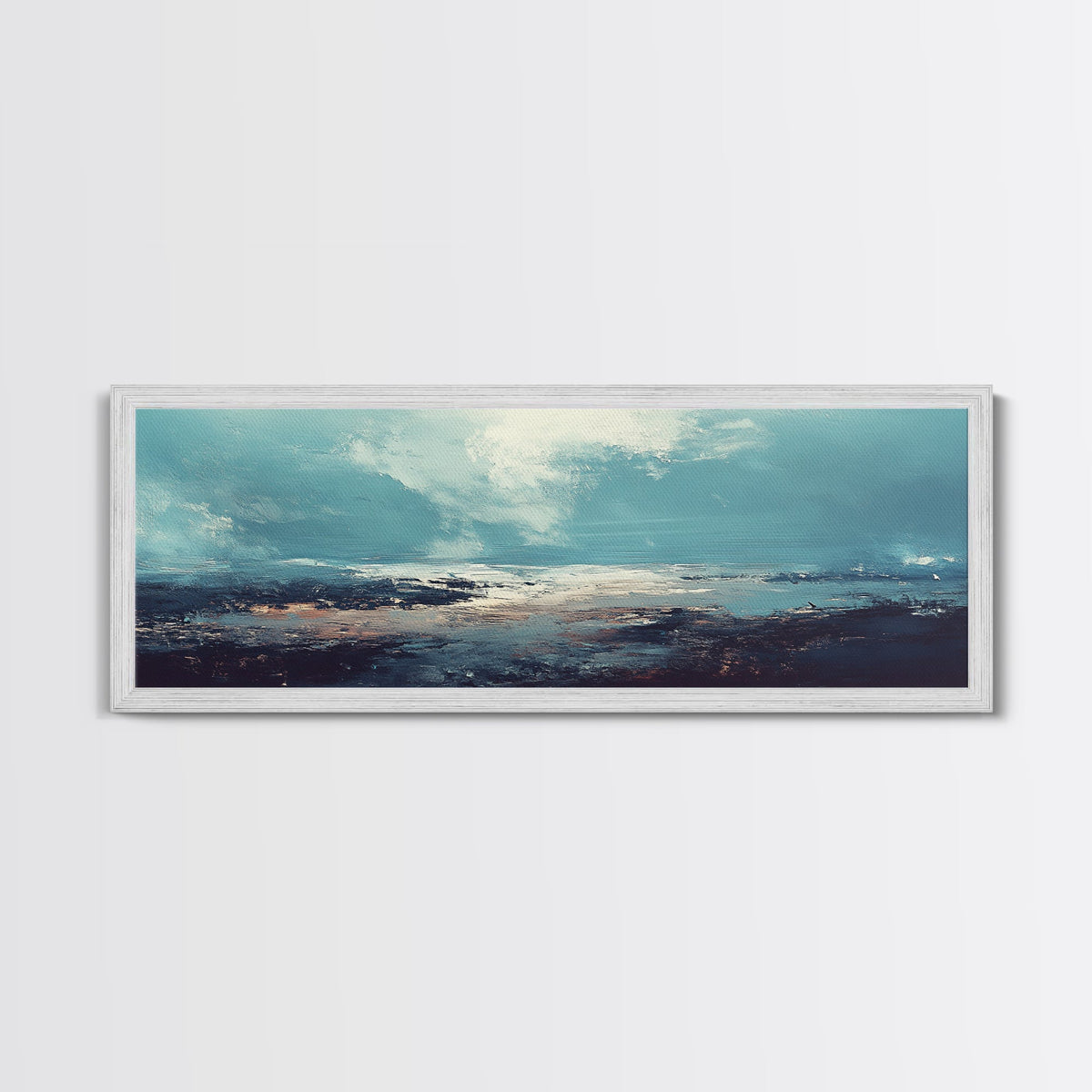 Moody Ocean Canvas Print Coastal Seascape Art, Abstract Blue Water Painting, Home Decor, Living Room Wall Art, Ocean Wall Art | | Wiccan Center