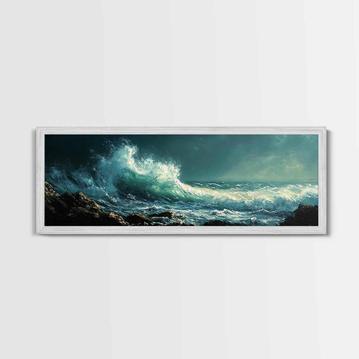 Dark Ocean Wave Canvas Print Dramatic Seascape Art, Coastal Wall Art, Stormy Water Painting, Nautical Home Decor, Large Wall Art | | Wiccan Center