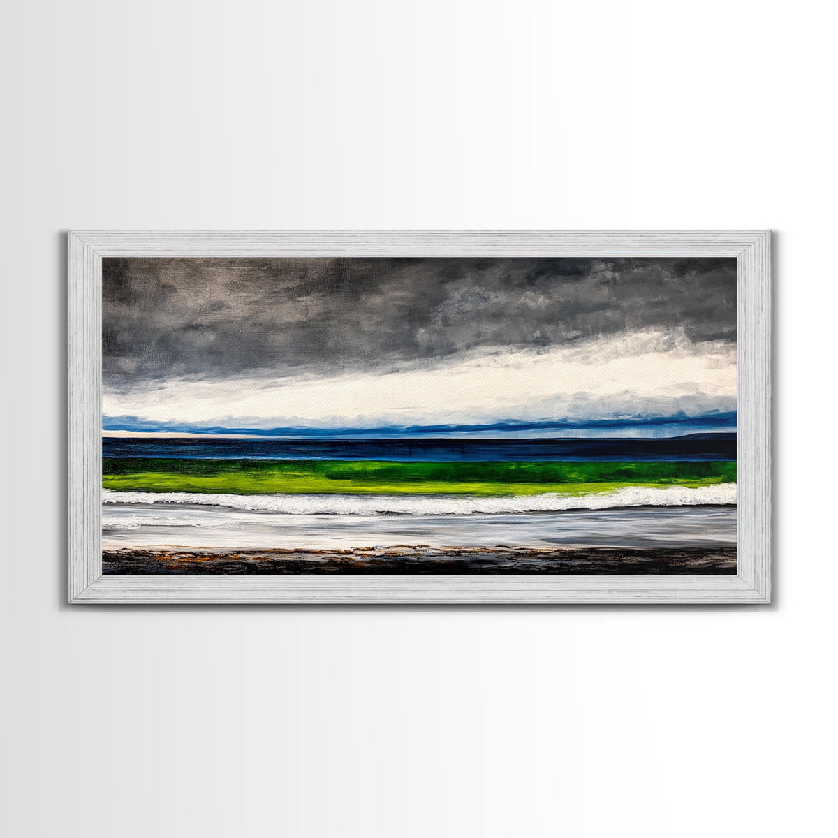 Ocean Wave, Green Waters, Seascape, Canvas Print, Coastal Wall Art, Nautical Decor, Beach House Art, Large Ocean Painting | | Wiccan Center