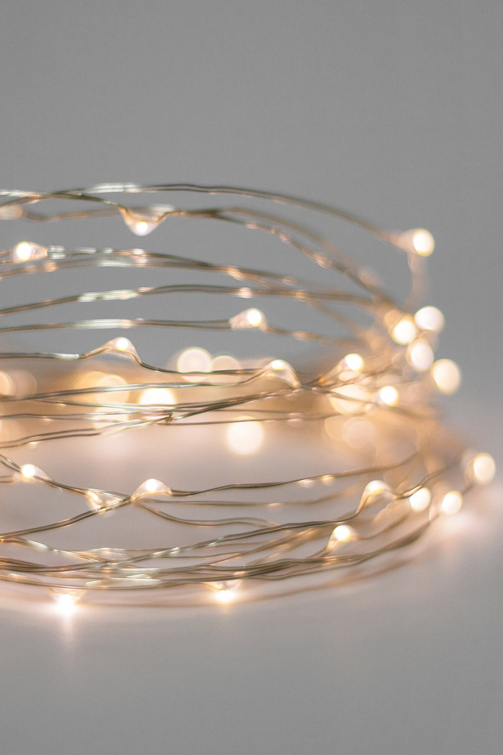 50 LED Silver Copper Fairy Lights - Battery Operated | | Wiccan Center