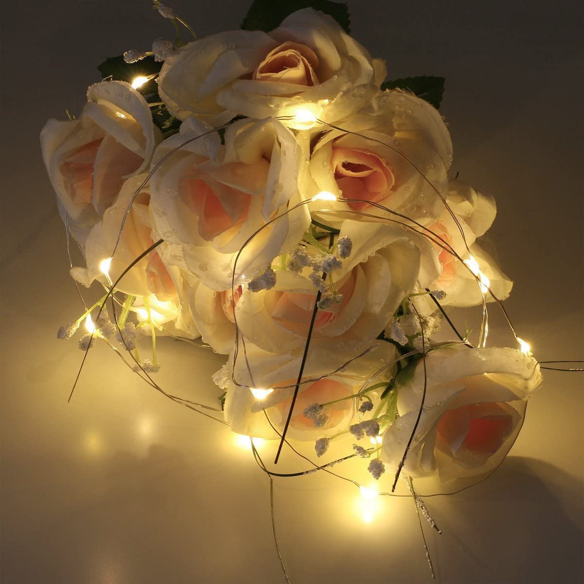 50 LED Silver Copper Fairy Lights - Battery Operated | | Wiccan Center