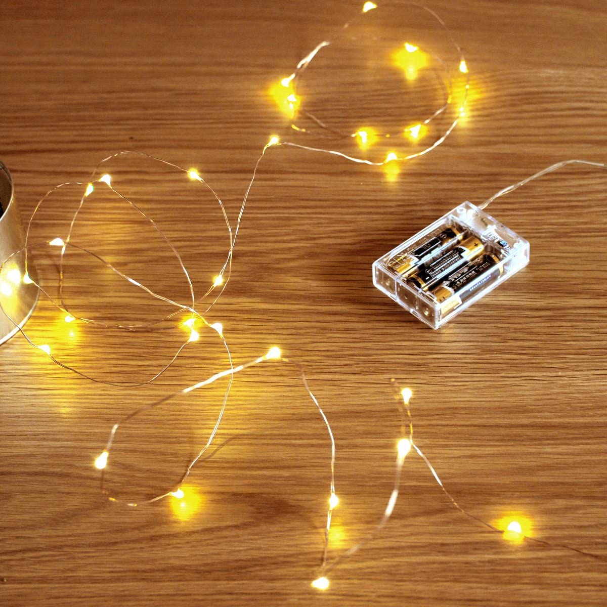 50 LED Silver Copper Fairy Lights - Battery Operated | | Wiccan Center