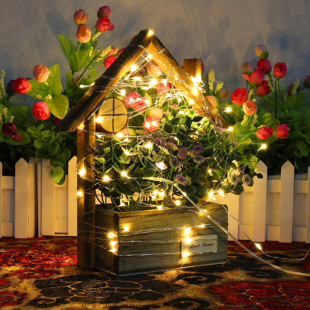 50 LED Silver Copper Fairy Lights - Battery Operated | | Wiccan Center