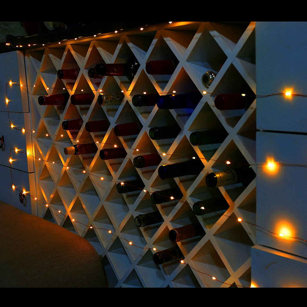 50 LED Silver Copper Fairy Lights - Battery Operated | | Wiccan Center