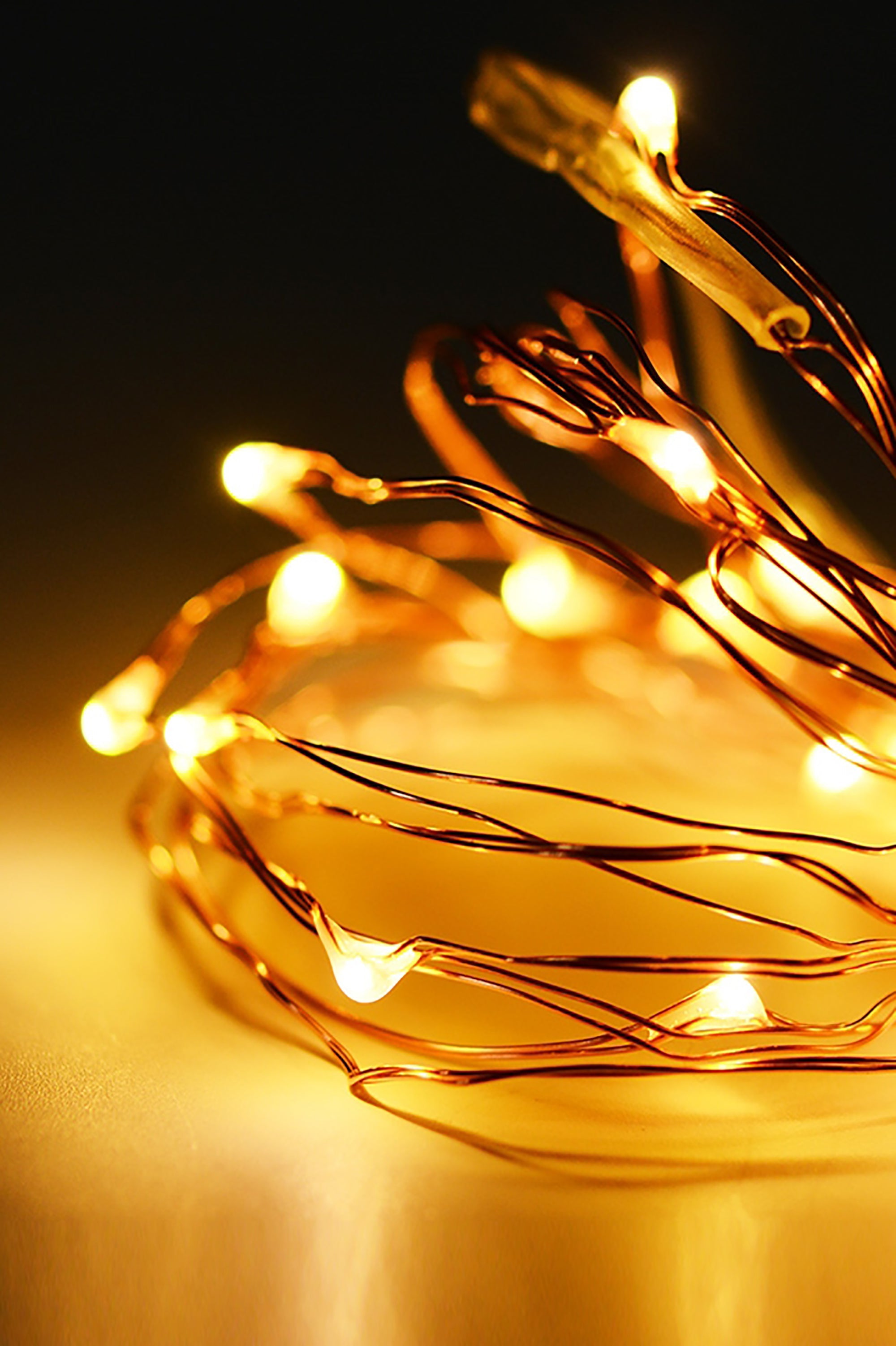 30 LED Silver Copper Fairy String Lights - Battery Operated | | Wiccan Center