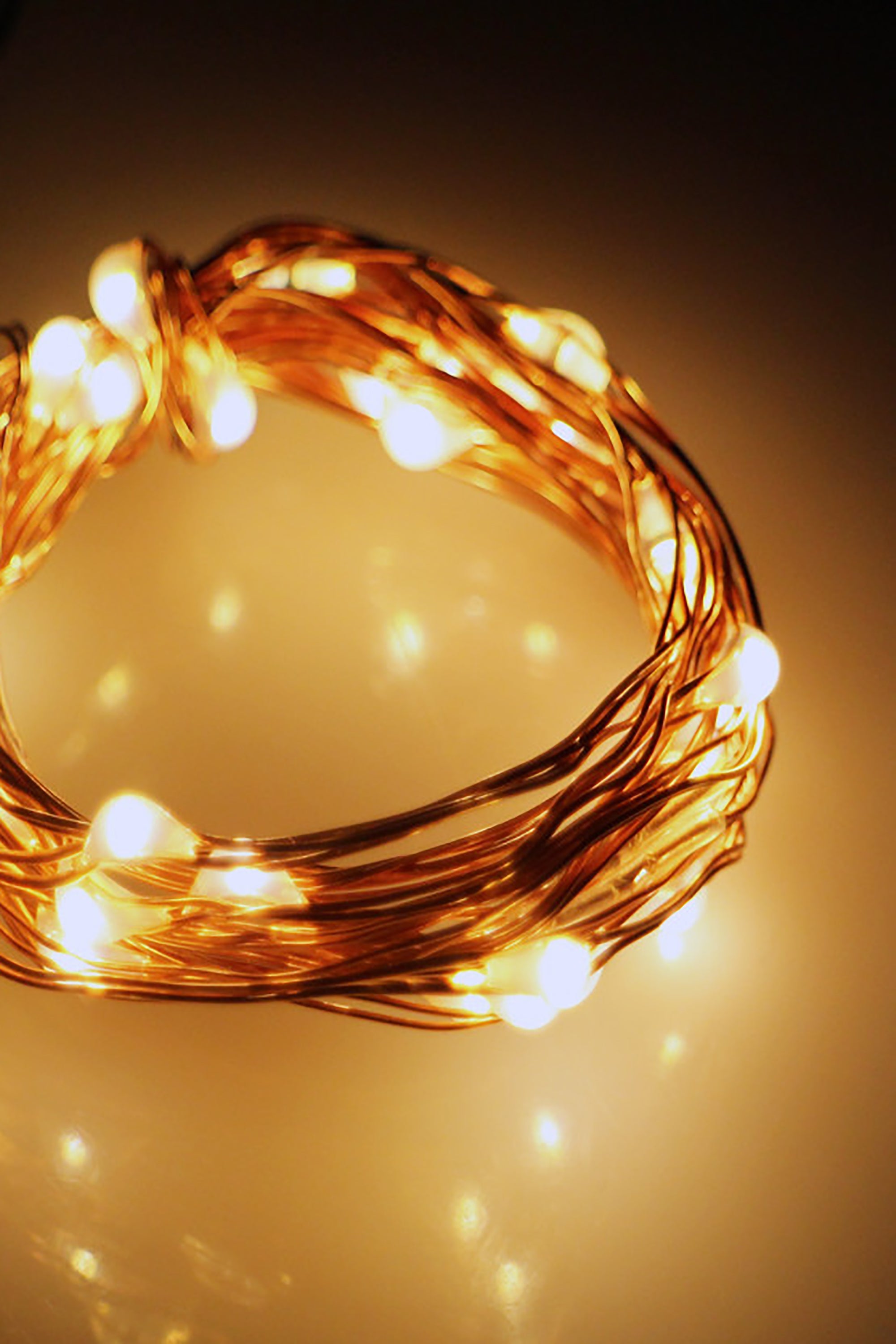 30 LED Silver Copper Fairy String Lights - Battery Operated | | Wiccan Center