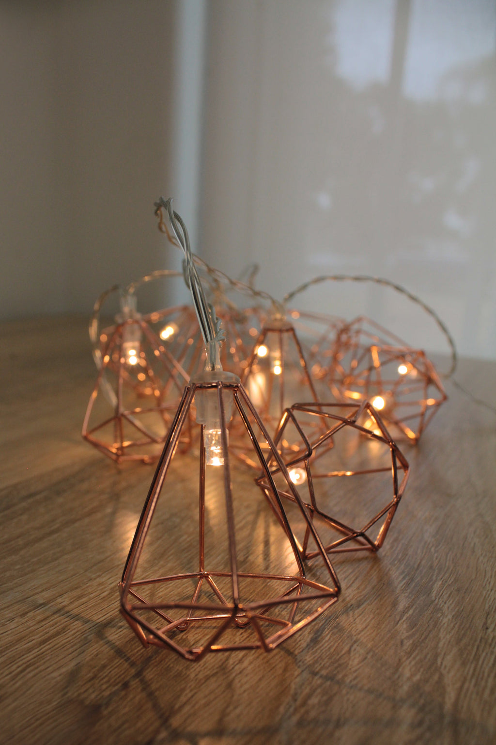 10 LED Rose Gold Diamond String Fairy Lights - Battery Operated | | Wiccan Center