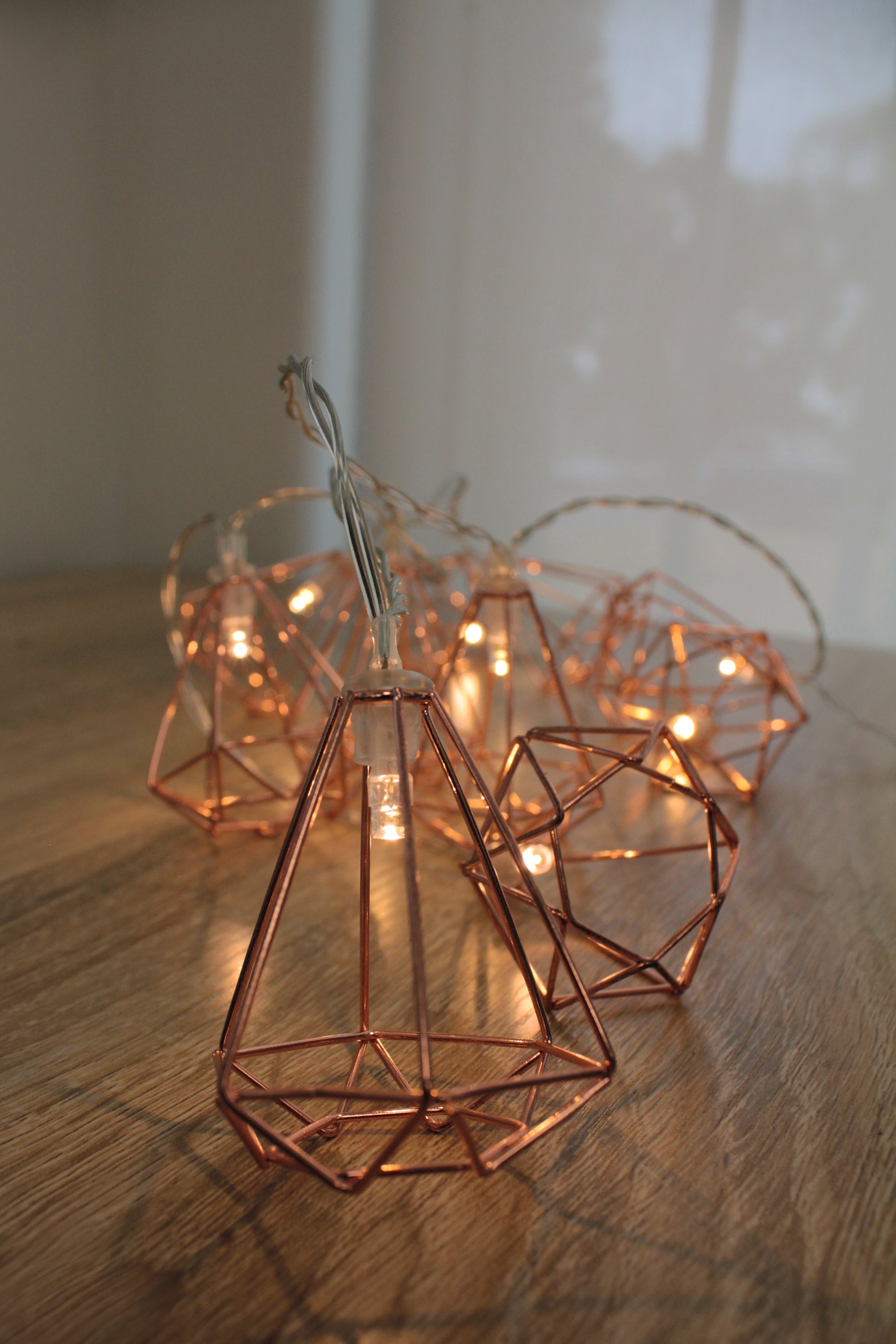 10 LED Rose Gold Diamond String Fairy Lights - Battery Operated | | Wiccan Center