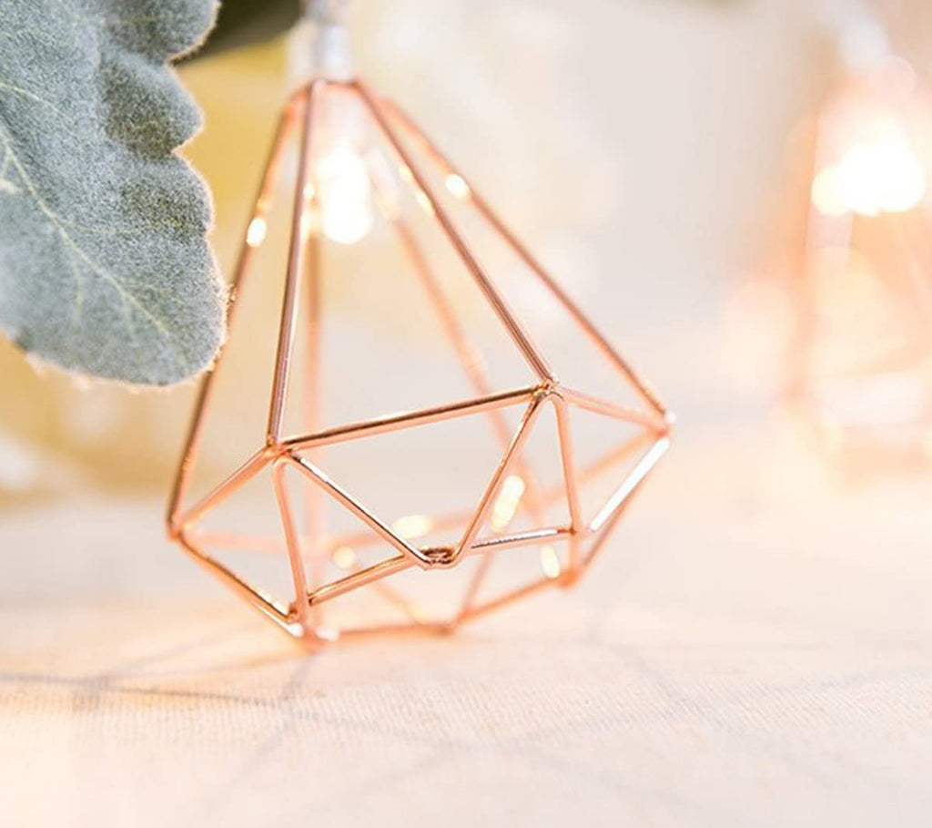 10 LED Rose Gold Diamond String Fairy Lights - Battery Operated | | Wiccan Center