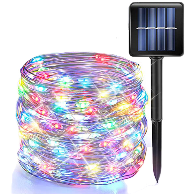 Solar Powered 200 LED 72ft Copper Wire Fairy Light 72' - 8 Light Modes | | Wiccan Center