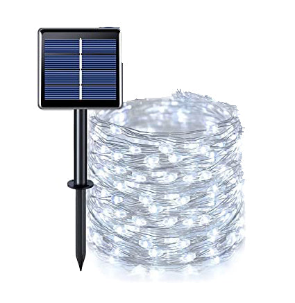 Solar Powered 200 LED 72ft Copper Wire Fairy Light 72' - 8 Light Modes | | Wiccan Center