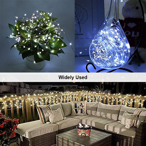 Solar Powered 200 LED 72ft Copper Wire Fairy Light 72' - 8 Light Modes | | Wiccan Center