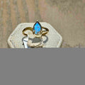 Labradorite Teardrop Split-Band Ring – Vermeil Gold-Filled – Sizes 6 & 7 | Rings | Wiccan Center