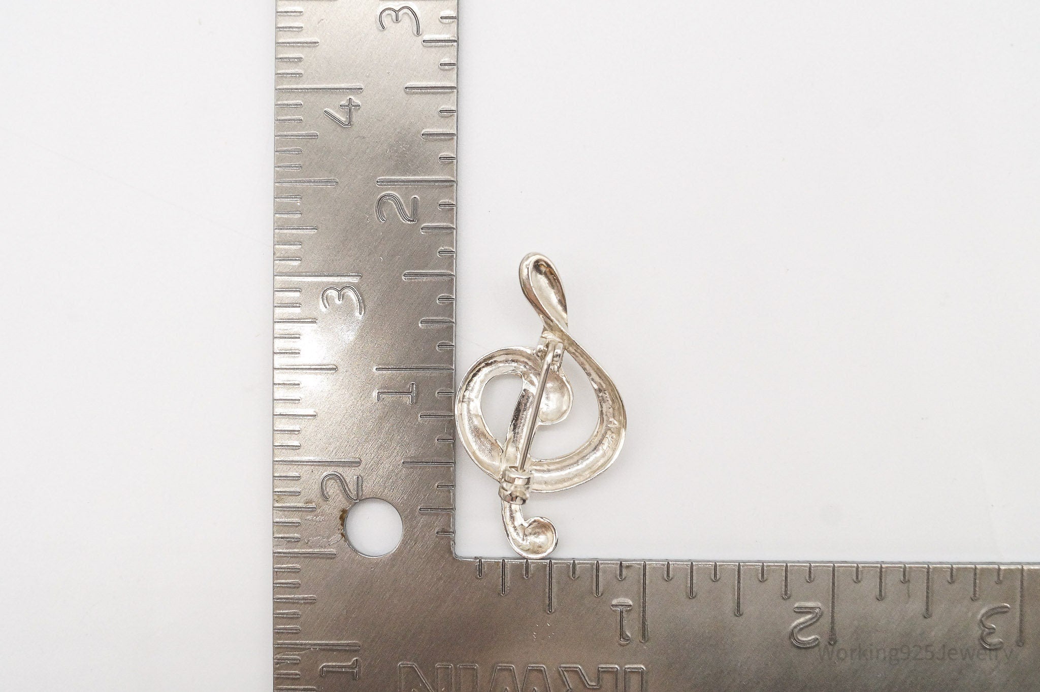 Vintage Treble Clef Music Note Sterling Silver Brooch Pin | Jewelry > Brooches, Pins & Clips | Wiccan Center