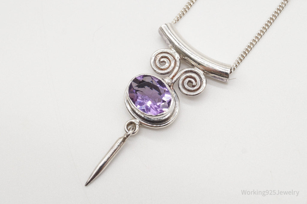 Vintage Designer Sajen Amethyst Sterling Silver Necklace | Jewelry > Necklaces > Pendants | Wiccan Center