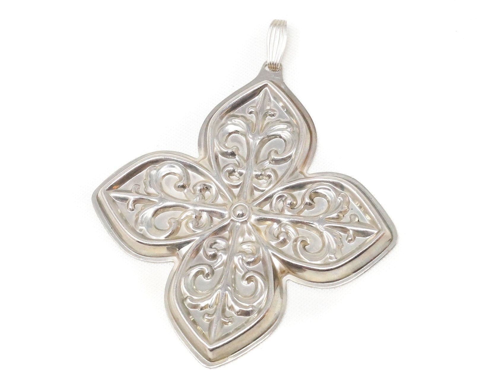 Beautiful Antique Designer Reed & Barton Repousse Sterling Silver Pendant | Jewelry > Necklaces > Pendants | Wiccan Center