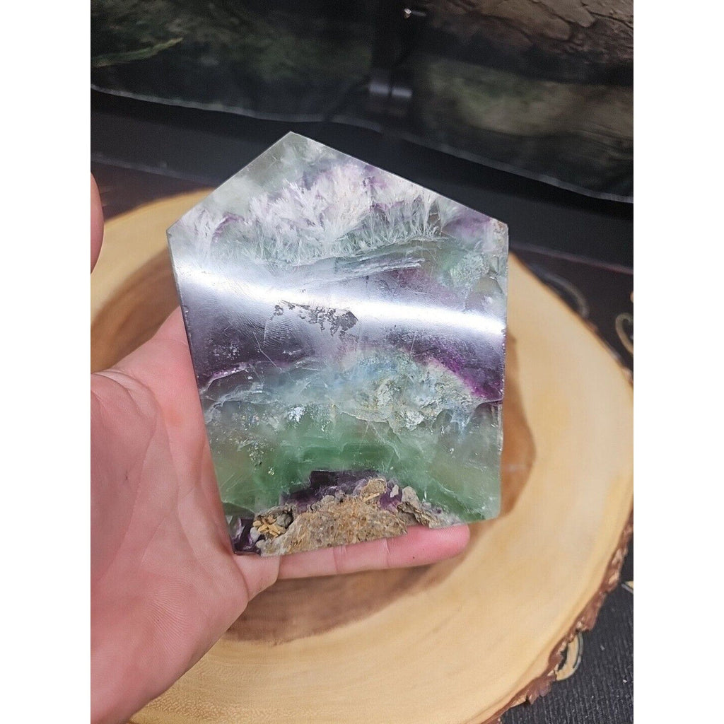 1.15LB Natural fluorite snowflake feather fluorite crystal quartz healing | Mineral Specimens | Wiccan Center