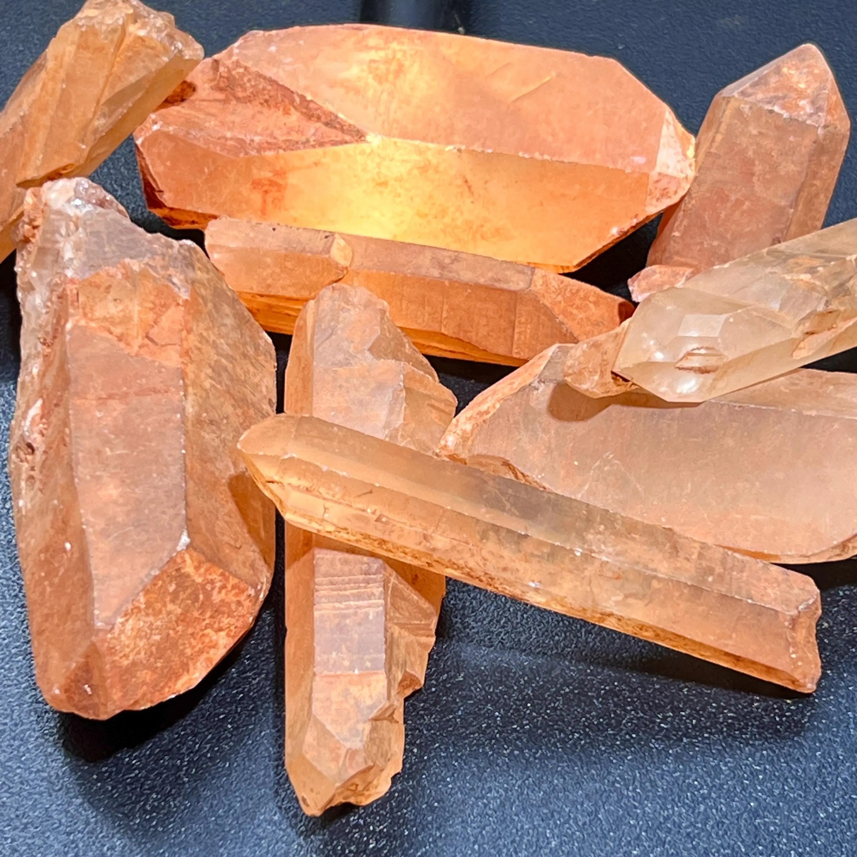 Large Tangerine Quartz Crystal Rough Raw Points (By The Piece or Pound) Wholesale | Home & Living > Home Decor > Home Accents > Rocks & Geodes | Wiccan Center