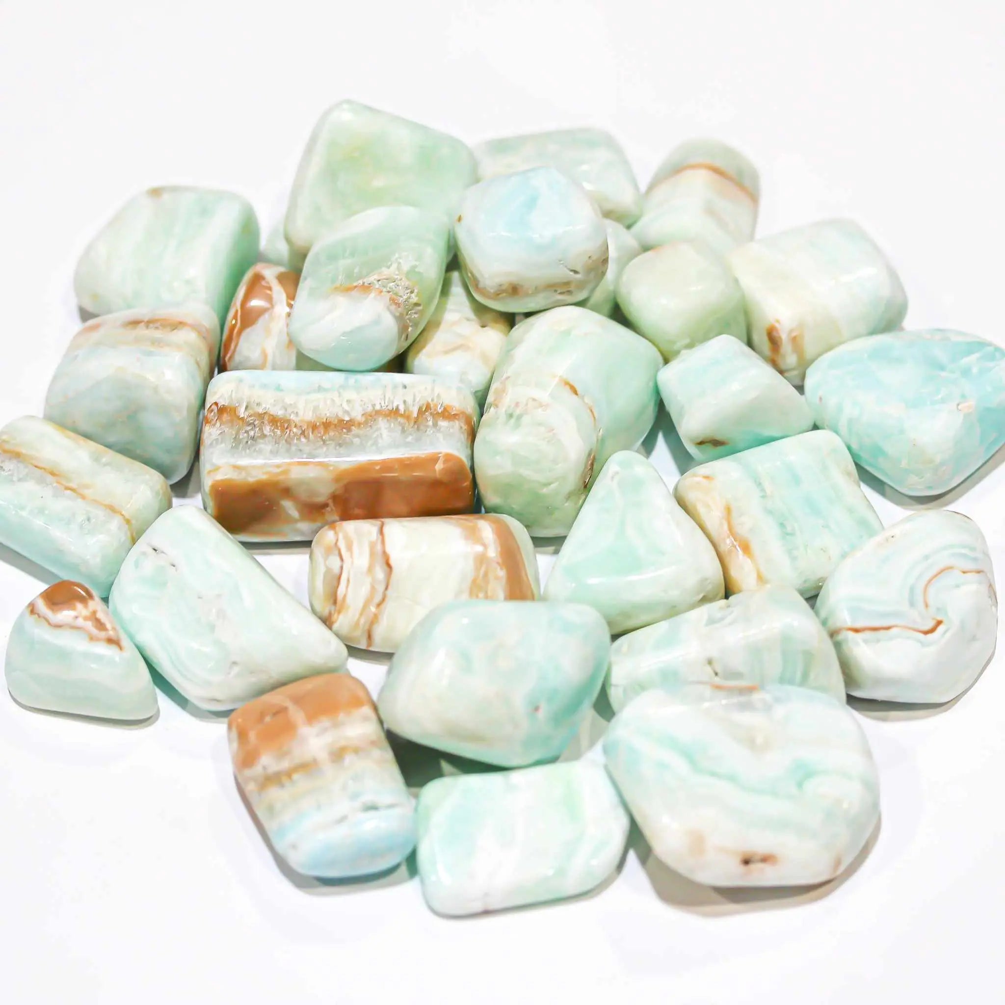 Caribbean Calcite Tumbled Pocket Stone | Tumbled Stones | Wiccan Center