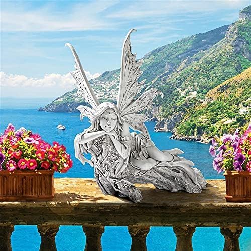 Design Toscano Pause to Ponder Fairy Garden Statue | Outdoor Statues | Wiccan Center