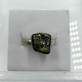 Sterling Silver Square Pyrite Ring – Size 8 – Protection, Confidence & Grounding | Rings | Wiccan Center