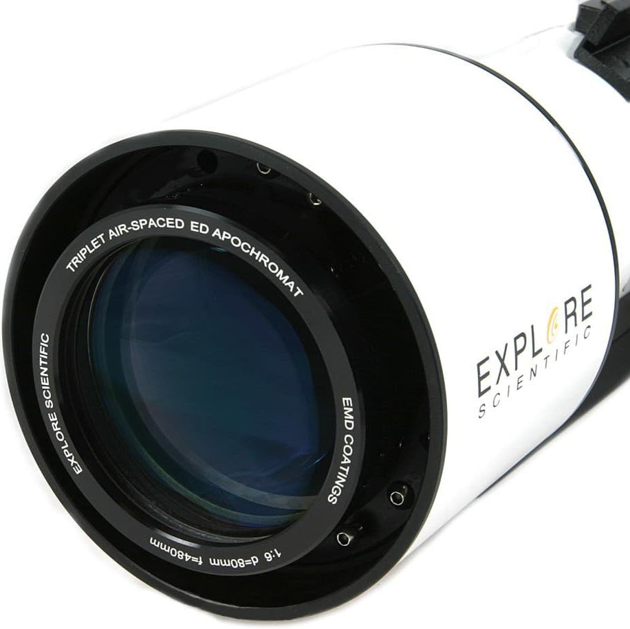 ED80 Essential Series Air-Spaced Triplet Refractor Telescope with 0.8x Focal Reducer and iEXOS-100-2 PMC-Eight Equatorial Tracker System | Telescope | Wiccan Center