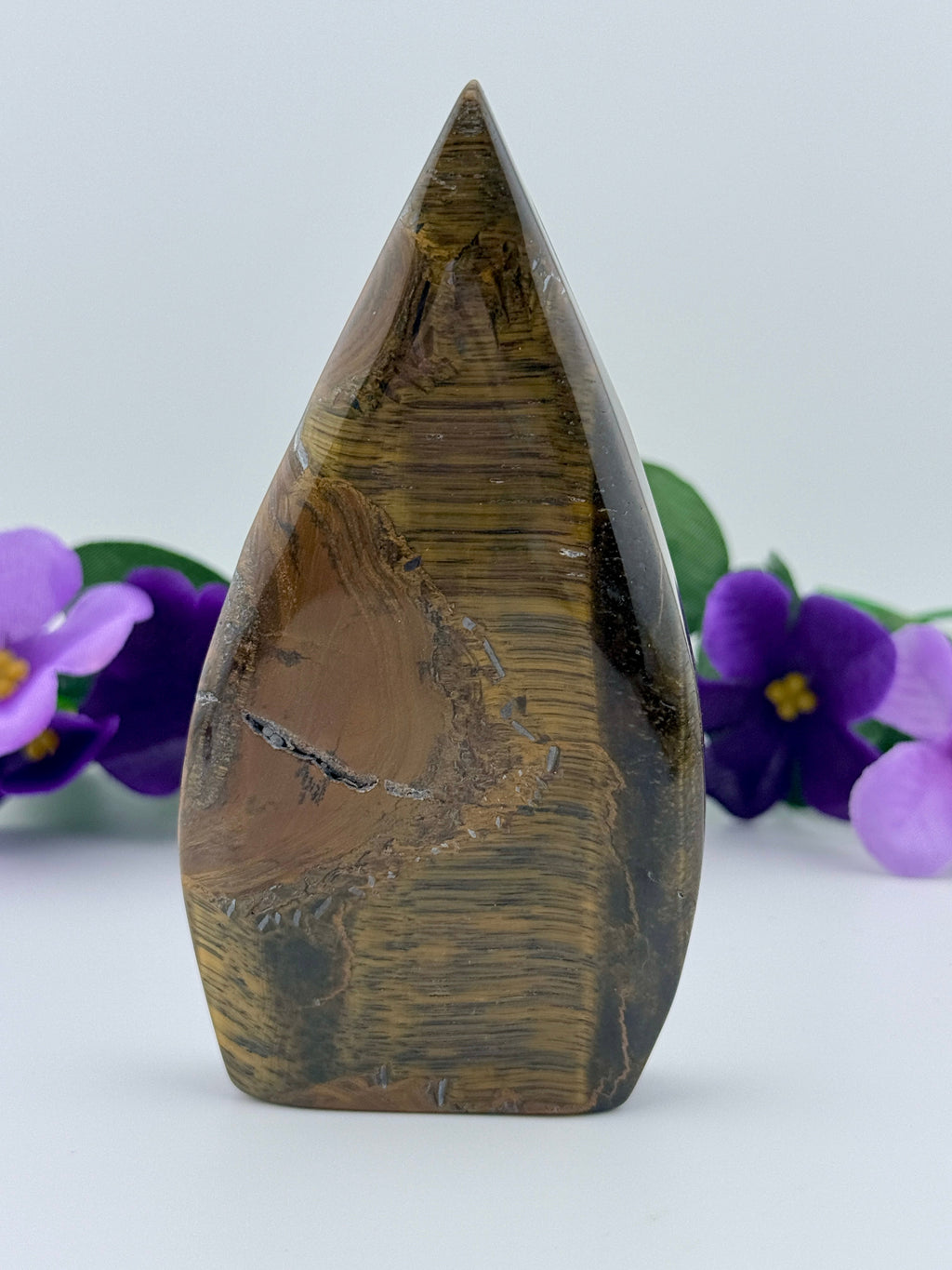 Tiger’s Eye Crystal Flame Teardrop Stone - NEW | | Wiccan Center