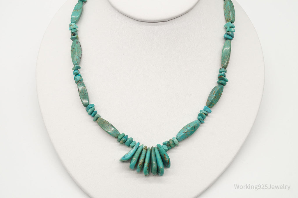 Vintage Native American Turquoise Bead Necklace 18" | Jewelry > Necklaces | Wiccan Center